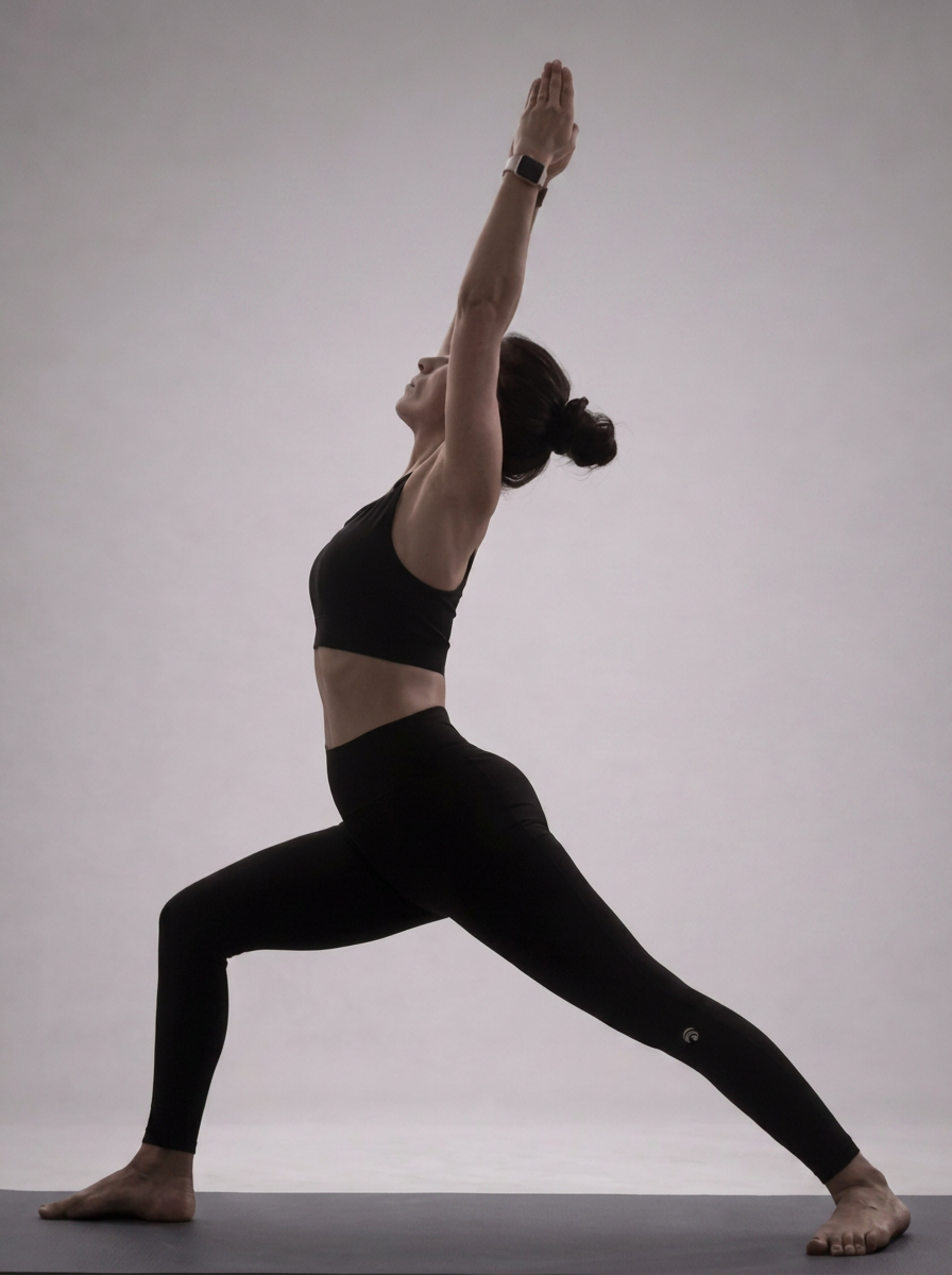 Posture du guerrier en yoga vinyasa