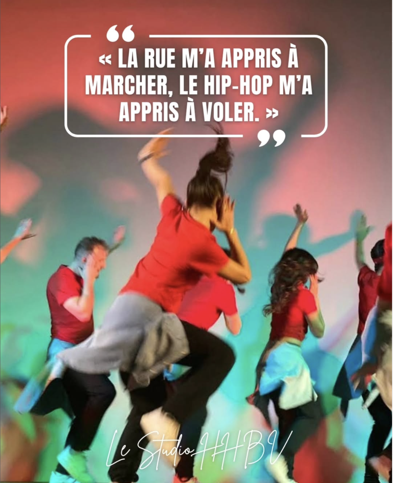 Cours de hip hop sur scène au Studio HHBV